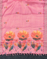 SC4574 - TISSUE WITH DIGITAL PRINT AND EMBROIDERY BORDER